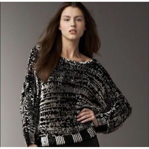 MARC BY MARC JACOBS Sequin Sweater Women XS/S Black Gold 3/4 Sleeve Designer NWT
